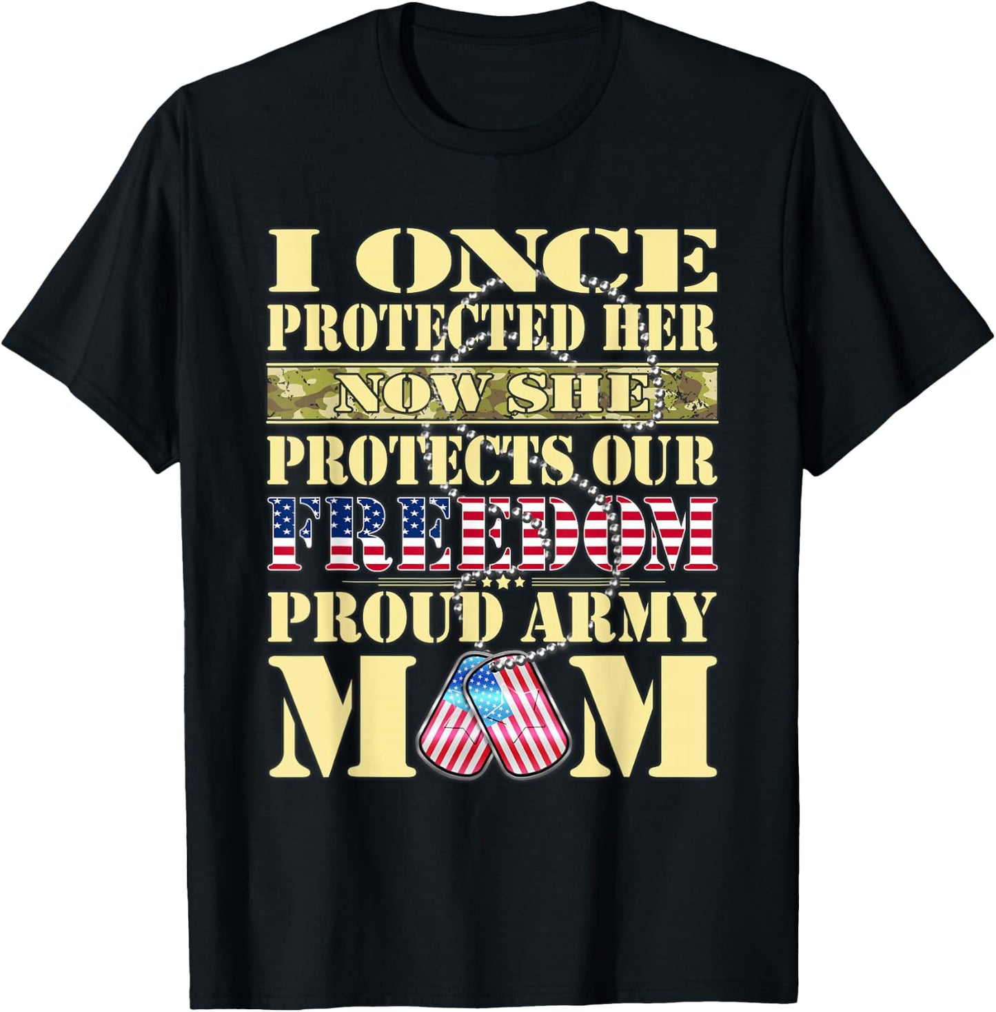 My Daughter is A Soldier Proud Army Mom Military Mother Gift T-Shirt - T-Shirt | Black