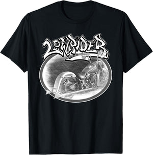 Chicano Biker. Latino Vicla Cholo Motorcycles, Lowrider T-Shirt - T-Shirt | Black