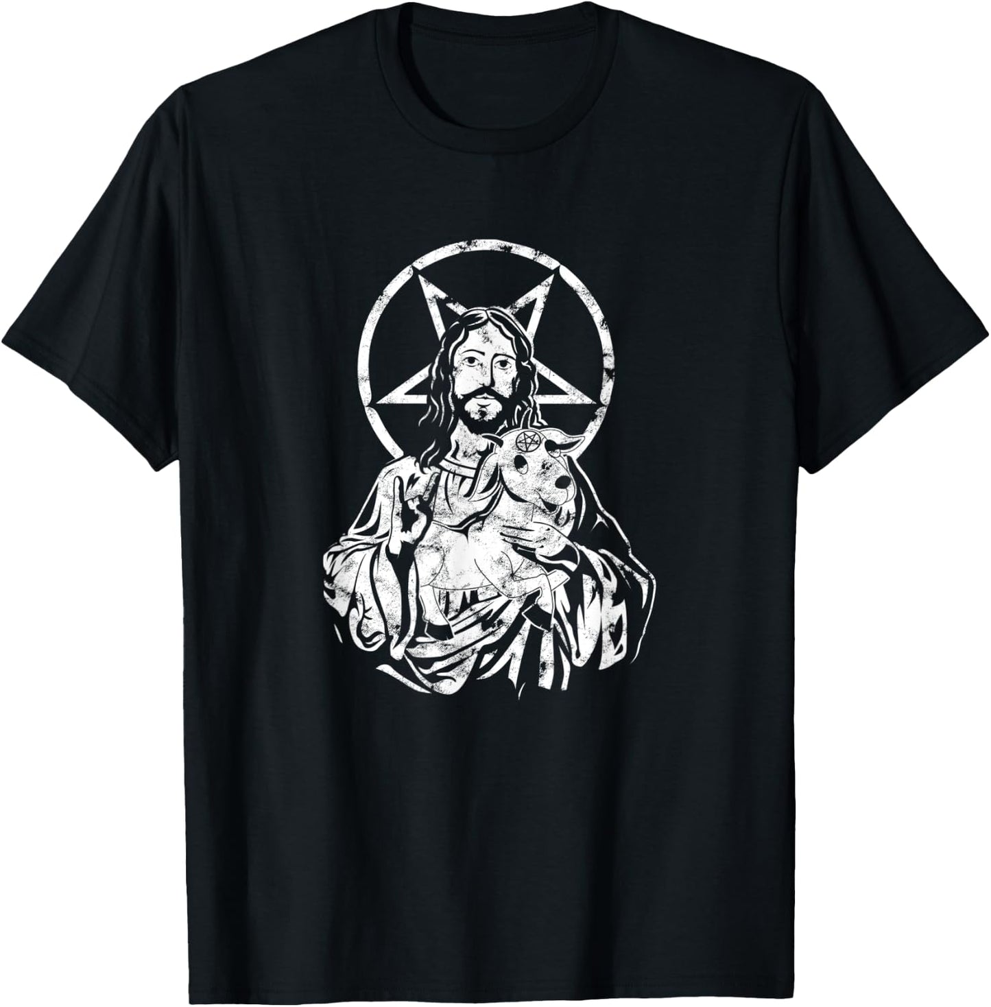 Blackcraft Jesus Satan Baphomet Goat Atheist - Anti Religion T-Shirt - T-Shirt | Black