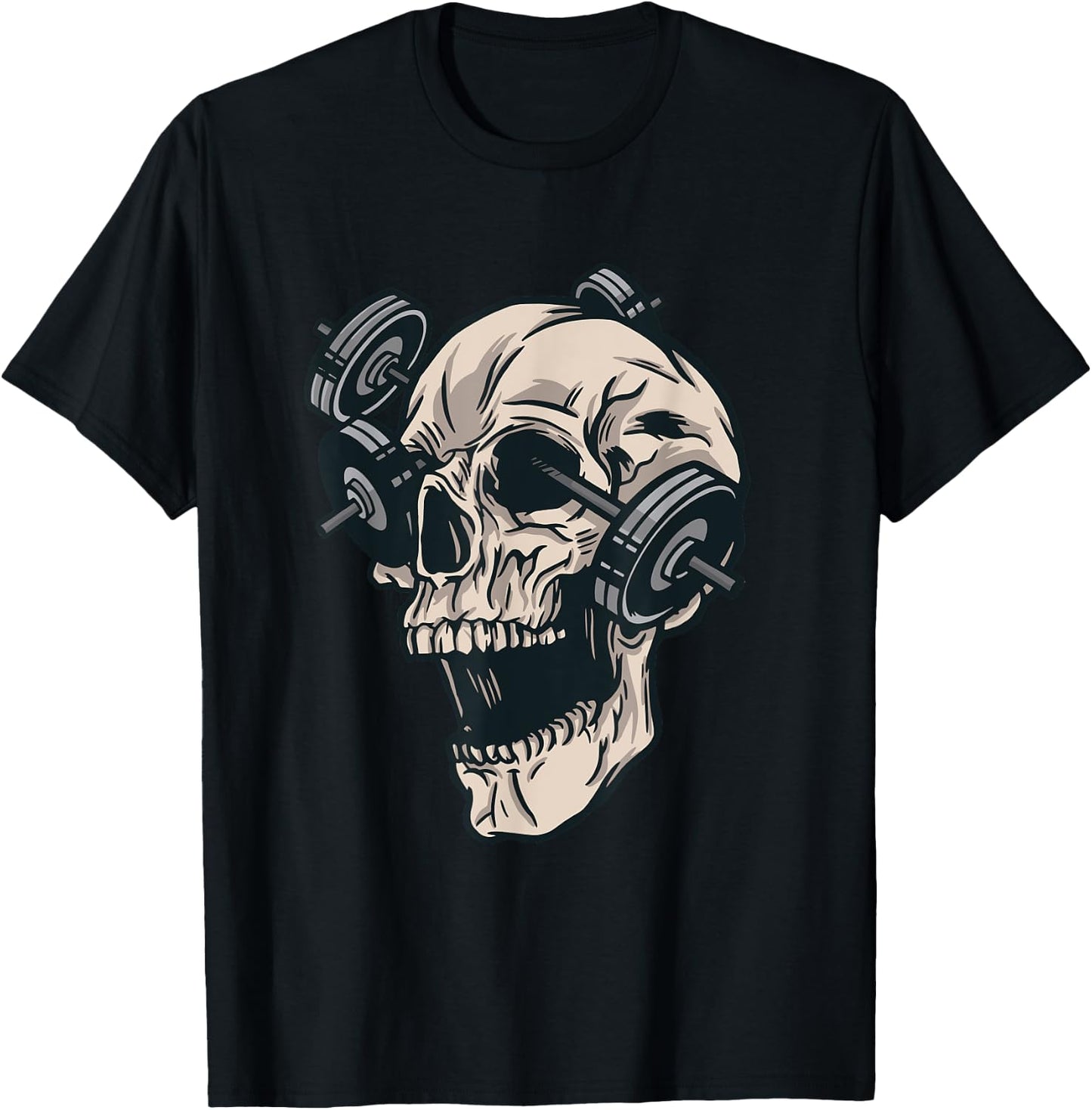 Vintage Skull Gym T-Shirt - T-Shirt | Black