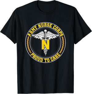 Nurse Corps Proud To Care T-Shirt - T-Shirt | Black