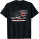 AH-1Z Viper Helicopter USA Flag Helicopter Pilot Gifts T-Shirt - T-Shirt | Black