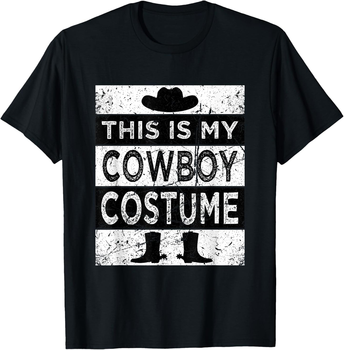 Cowboy Costume Country Western Costume Men Women Kids T-Shirt - T-Shirt | Black