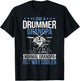 Drummer Grandpa Drum Enthusiast Grandfather Novelty T-Shirt - T-Shirt | Black