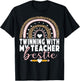 Twinning with my teacher bestie rainbow Matching teachers T-Shirt - T-Shirt | Black