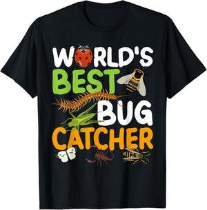 World's Best Bug Catcher Entomology Insect Catching T-Shirt - T-Shirt | Black