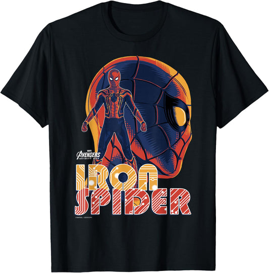 Marvel Infinity War Iron Spider Head Profile Graphic T-Shirt - T-Shirt | Black