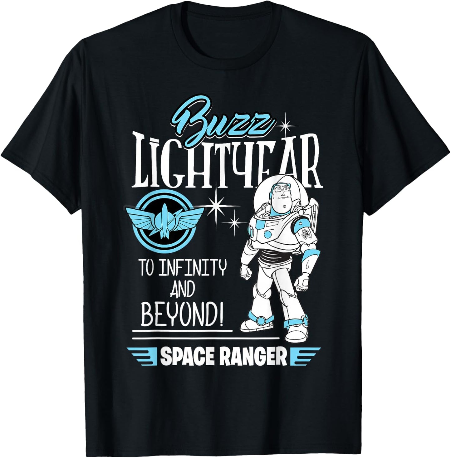 Disney Pixar Toy Story Retro Buzz Lightyear Space Ranger T-Shirt - T-Shirt | Black
