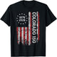 Colorado 150 Years American Flag 4th of July America T-Shirt - T-Shirt | Black