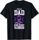 Epilepsy Awareness Ribbon Proud Dad Of An Epilepsy Warrior T-Shirt - T-Shirt | Black