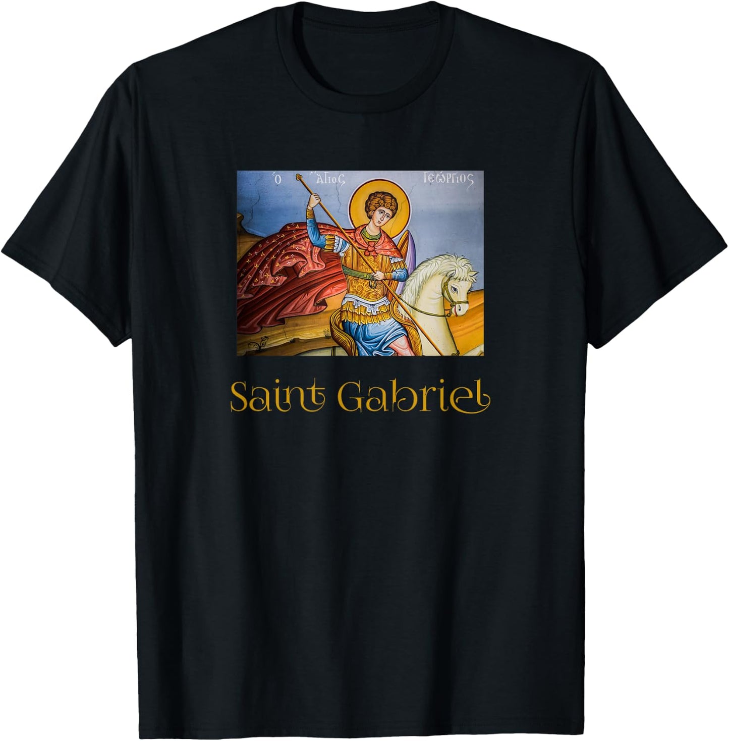 Gabriel the Archangel Saint Gabriel T-Shirt - T-Shirt | Black