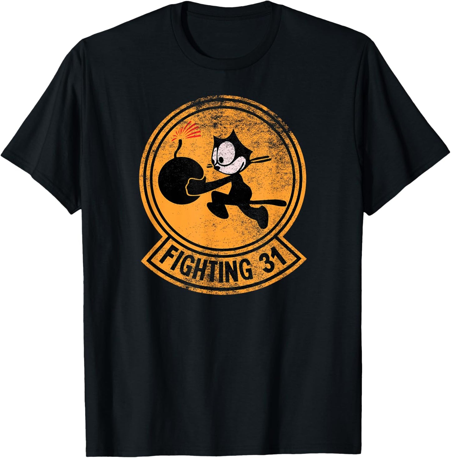 WW2 VFA-31 Tomcatters Squadron Patch VFA31 T-Shirt - T-Shirt | Black