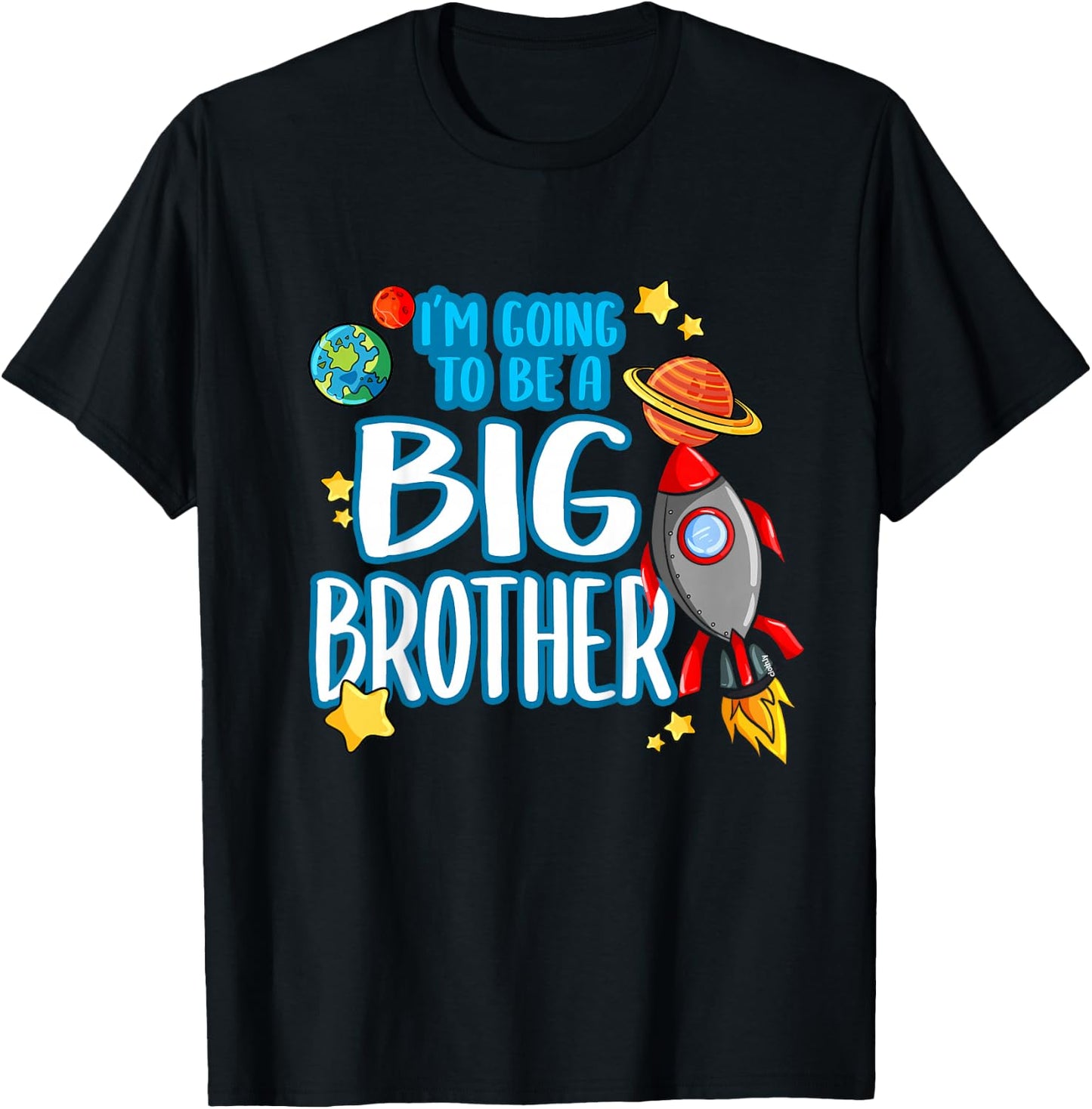 Big Brother Outer Space Gift Toddler Siblings T-Shirt - T-Shirt | Black