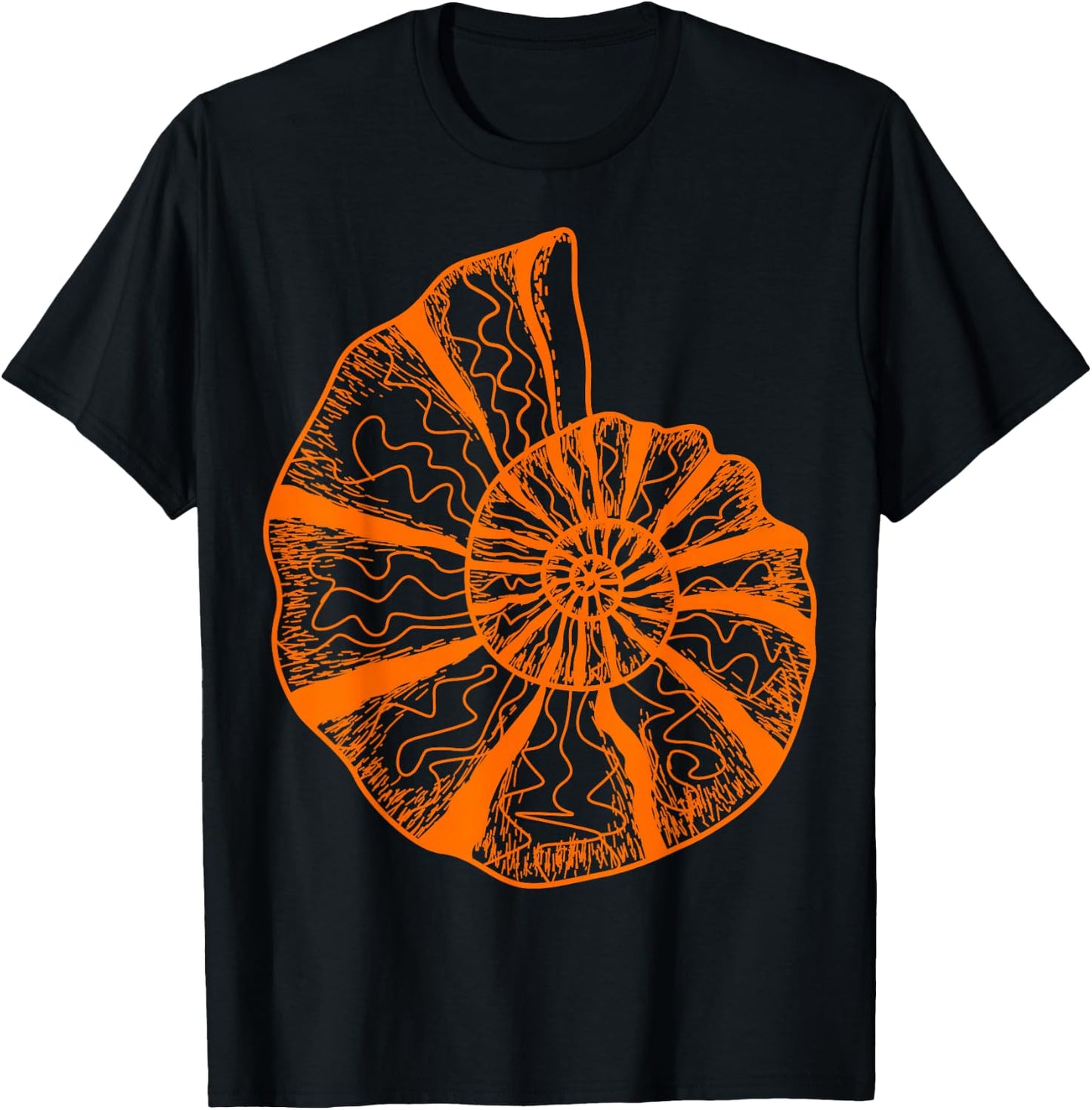 Ammonite Fossils Geologist Paleontologist Study Paleontology T-Shirt - T-Shirt | Black