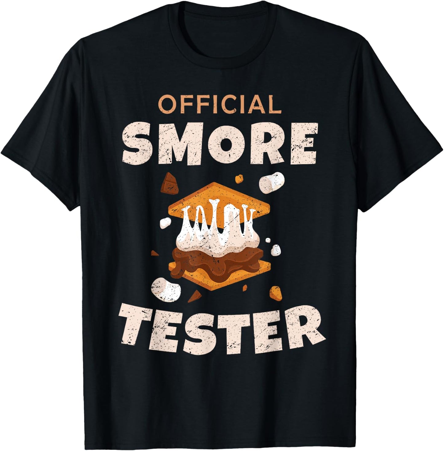 Camping Crew Official Smore Tester Marshmallows S'Mores 2025 T-Shirt - T-Shirt | Black