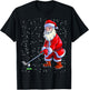 Golf Christmas Shirt Men Golf Club Golf Playing Santa Claus T-Shirt - T-Shirt | Black
