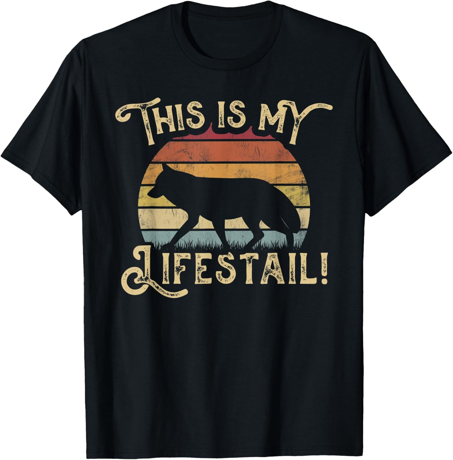Fox Lover This is My Lifestyle Fox Puns Funny Foxes T-Shirt - T-Shirt | Black