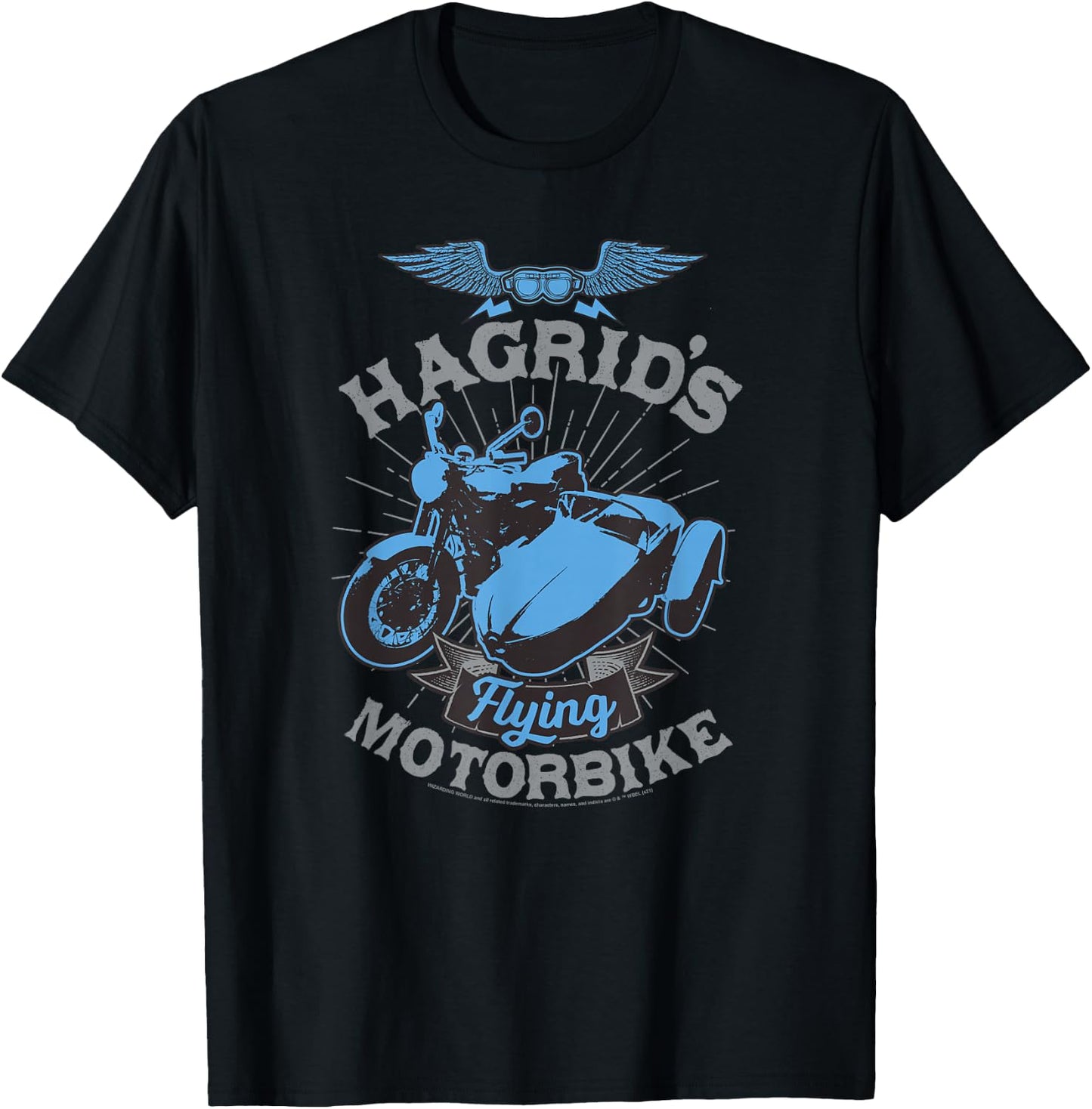 Harry Potter Hagrid's Flying Motorbike Small T-Shirt - T-Shirt | Black