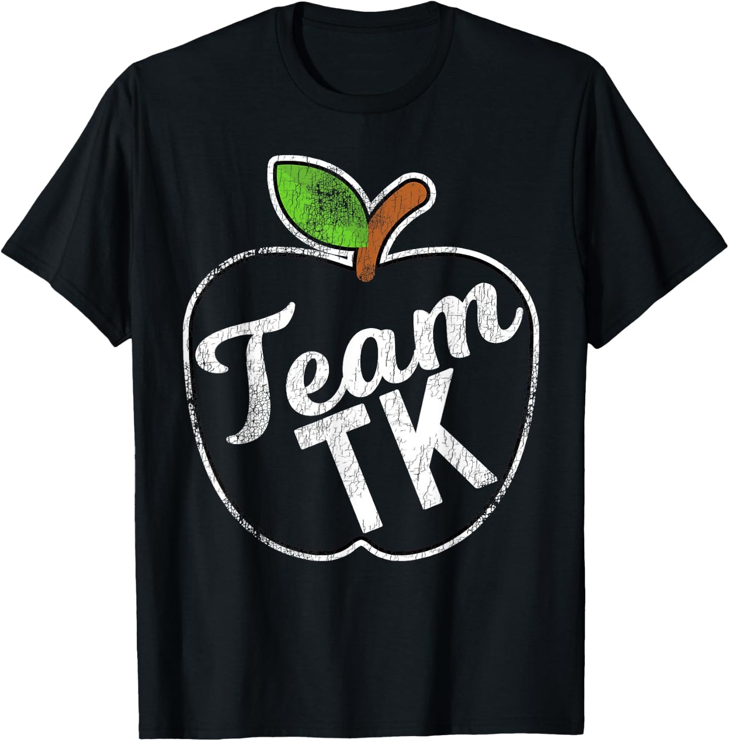 Team TK Transitional Kindergarten Apple T-Shirt - T-Shirt | Black
