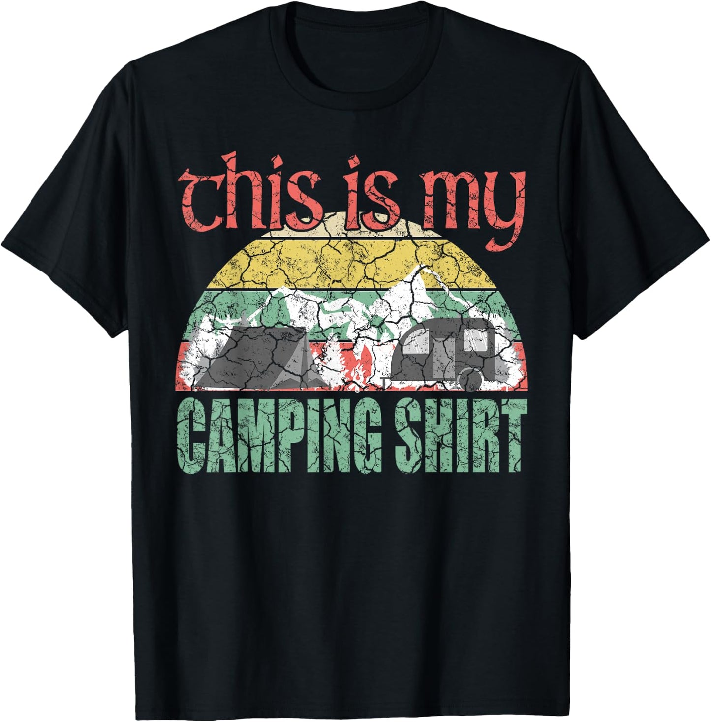 RV Life Camper Shirt This is my Camping T Shirt T-Shirt - T-Shirt | Black
