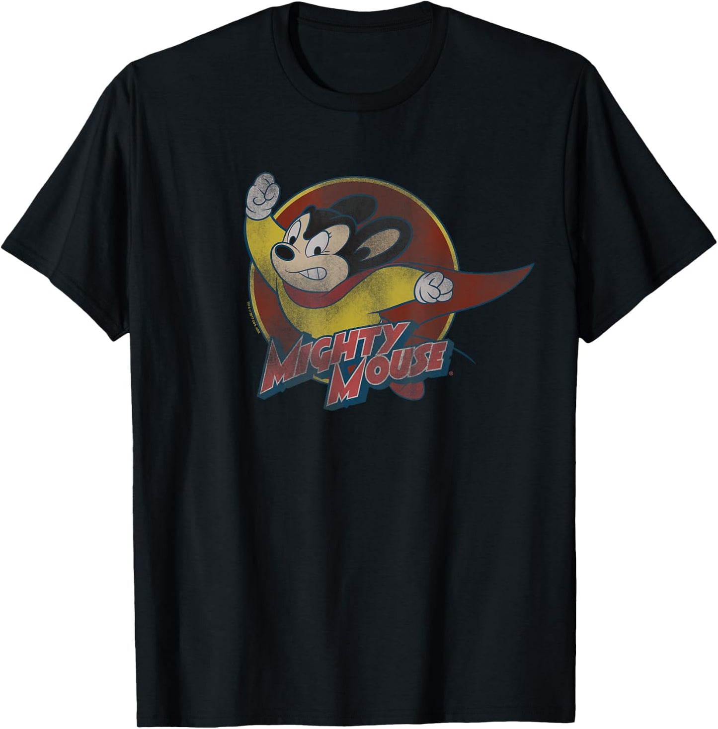 Mighty Mouse to The Rescue T-Shirt - T-Shirt | Black