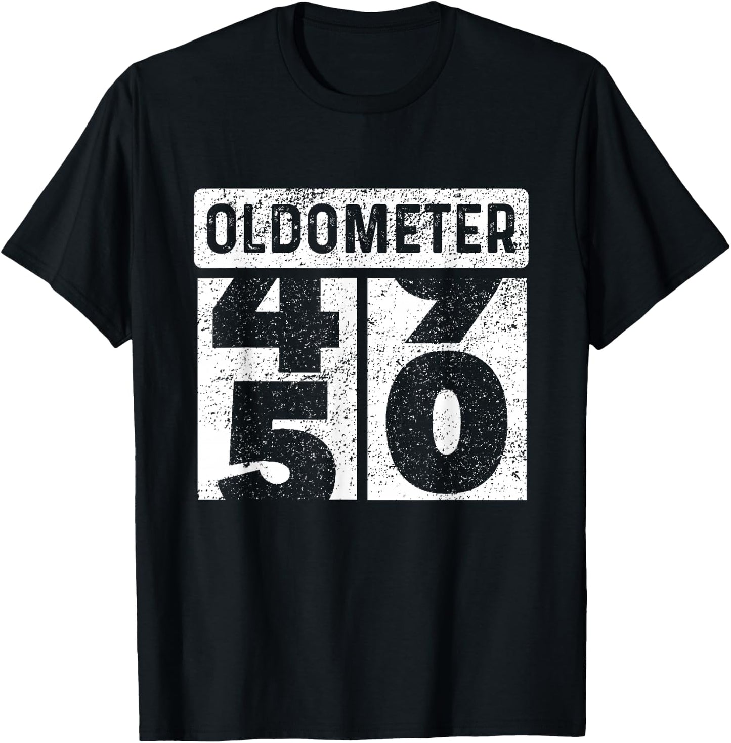 Auto Mechanic 50th Birthday Oldometer Odometer High Mileage T-Shirt - T-Shirt | Black