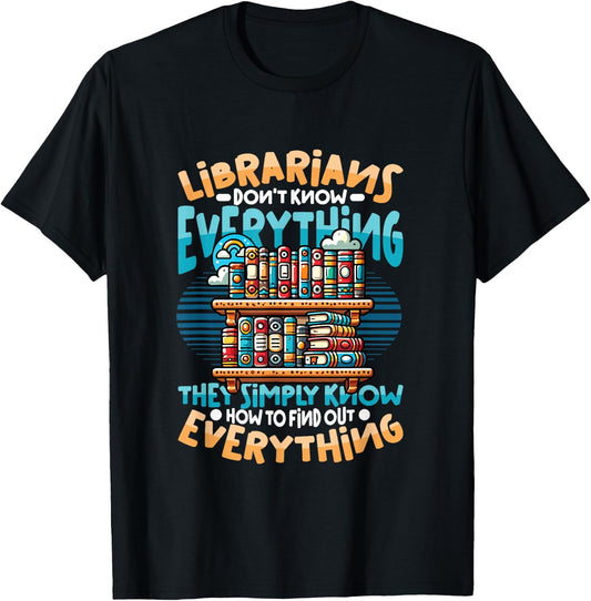 Funny Librarian Book Lover Library Librarian T-Shirt - T-Shirt | Black