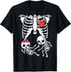Skeleton Pregnancy Announcement Shirt Girl Boy Twins X-Ray T-Shirt - T-Shirt | Black