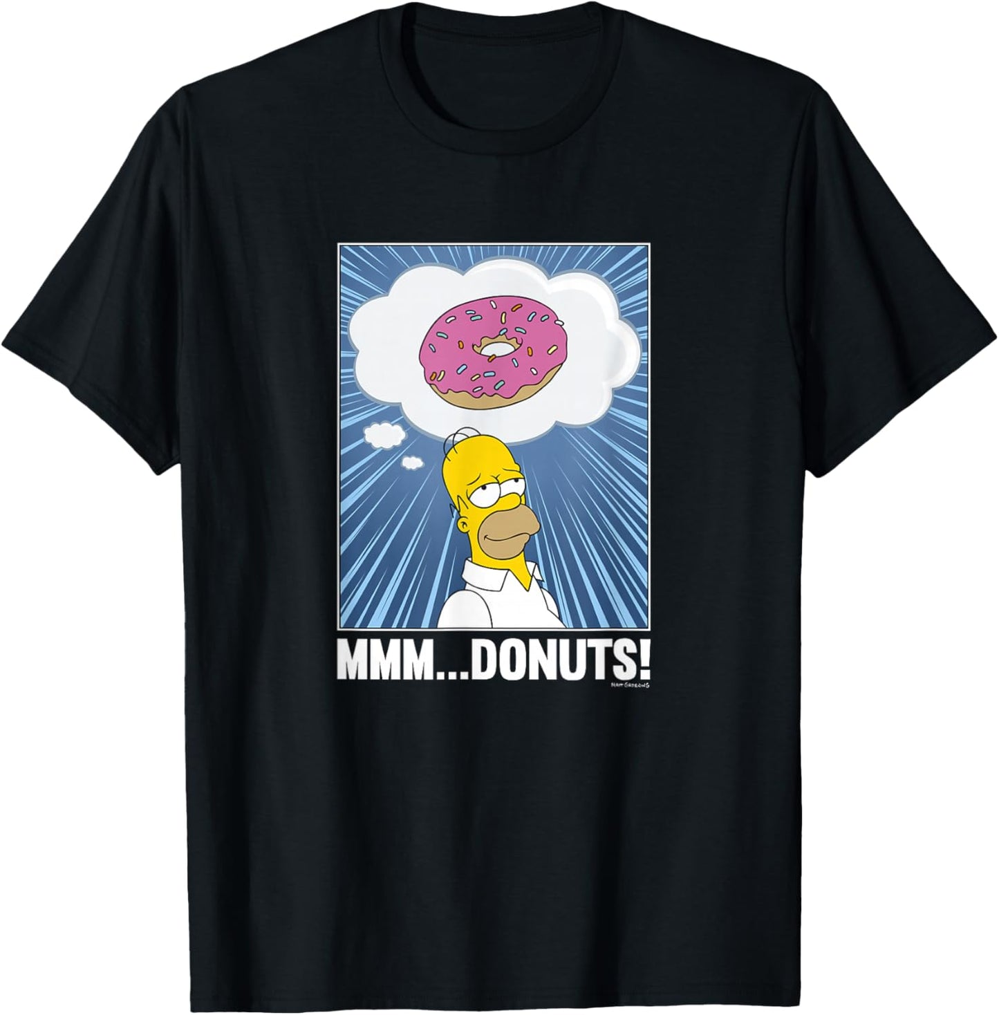 The Simpsons Homer Mmm...Donuts C2 Small T-Shirt - T-Shirt | Black