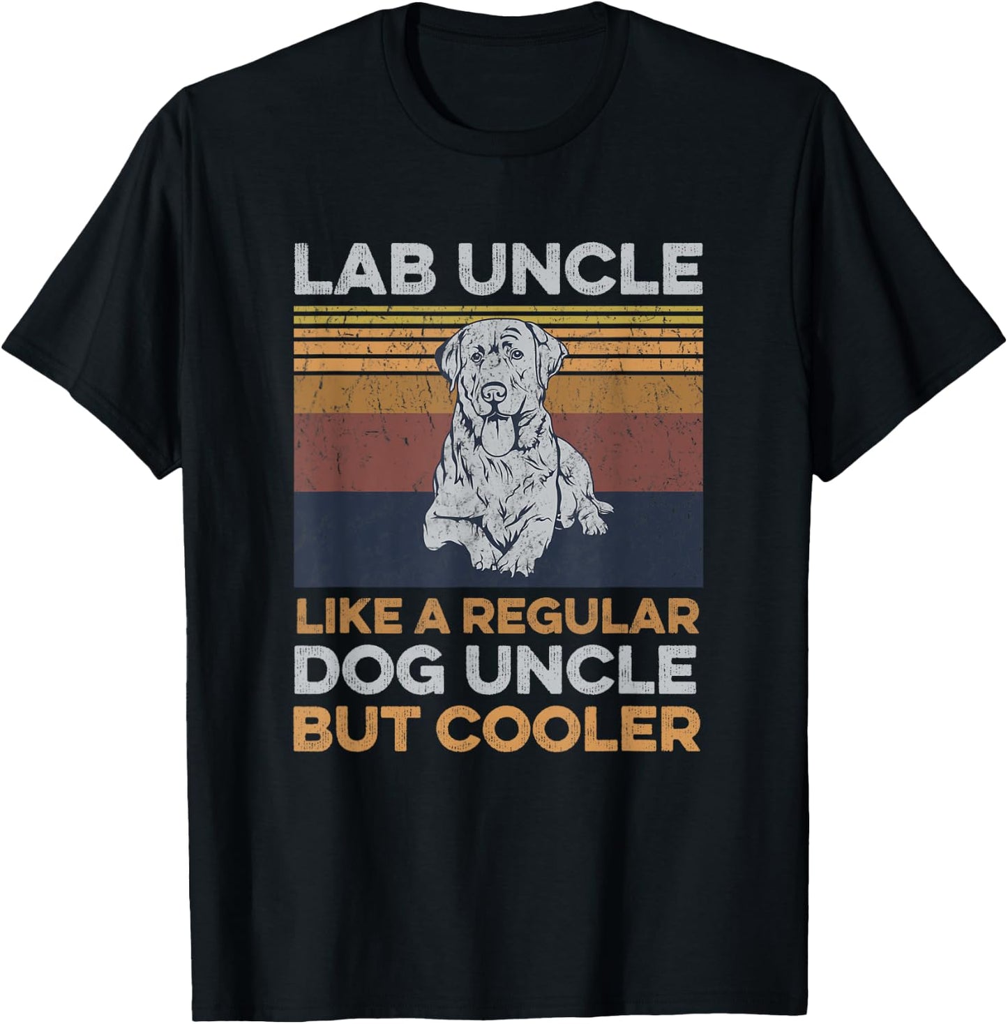 Dogs Design for a Silver Labrador Retriever Uncle T-Shirt - T-Shirt | Black