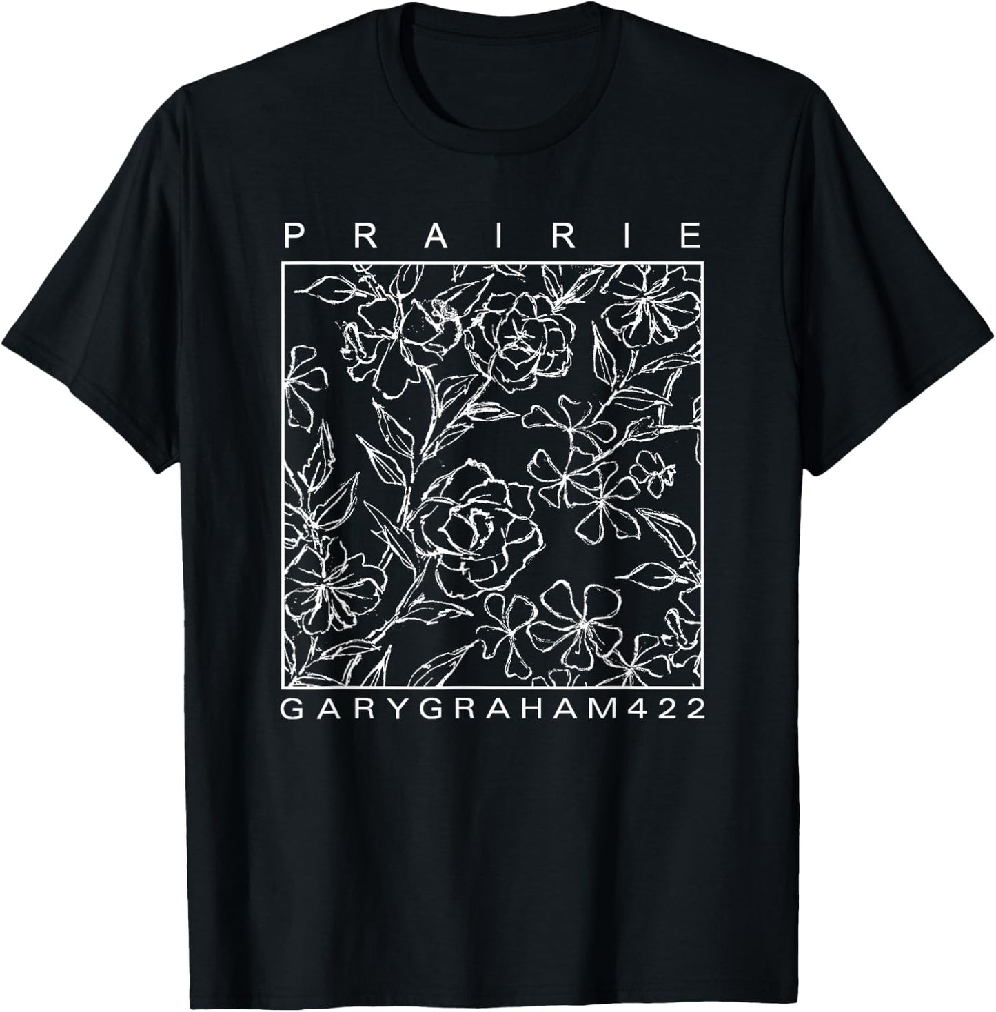 GaryGraham422 Prairie Flower Sketch T-Shirt - T-Shirt | Black