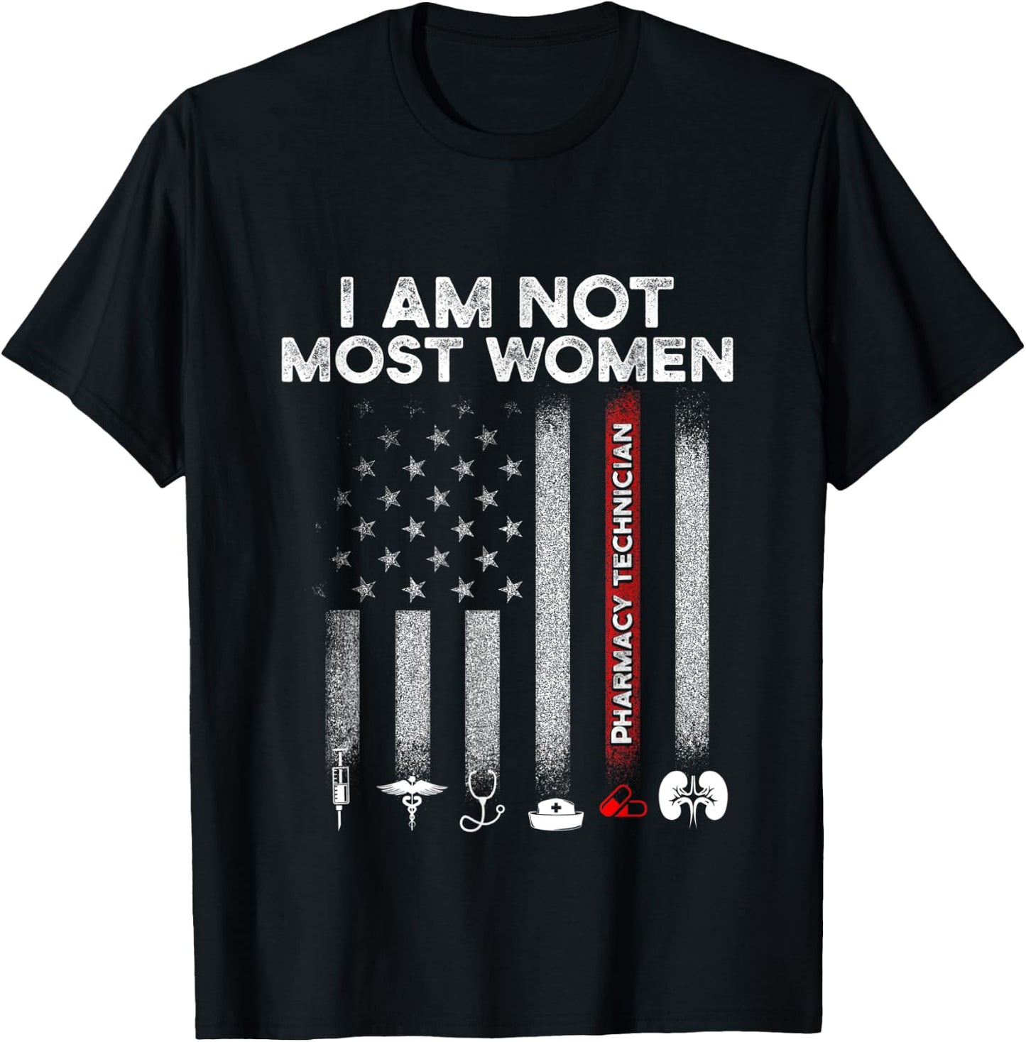 Pharmacy Technician Most Women Certified Pharma Tech T-Shirt - T-Shirt | Black
