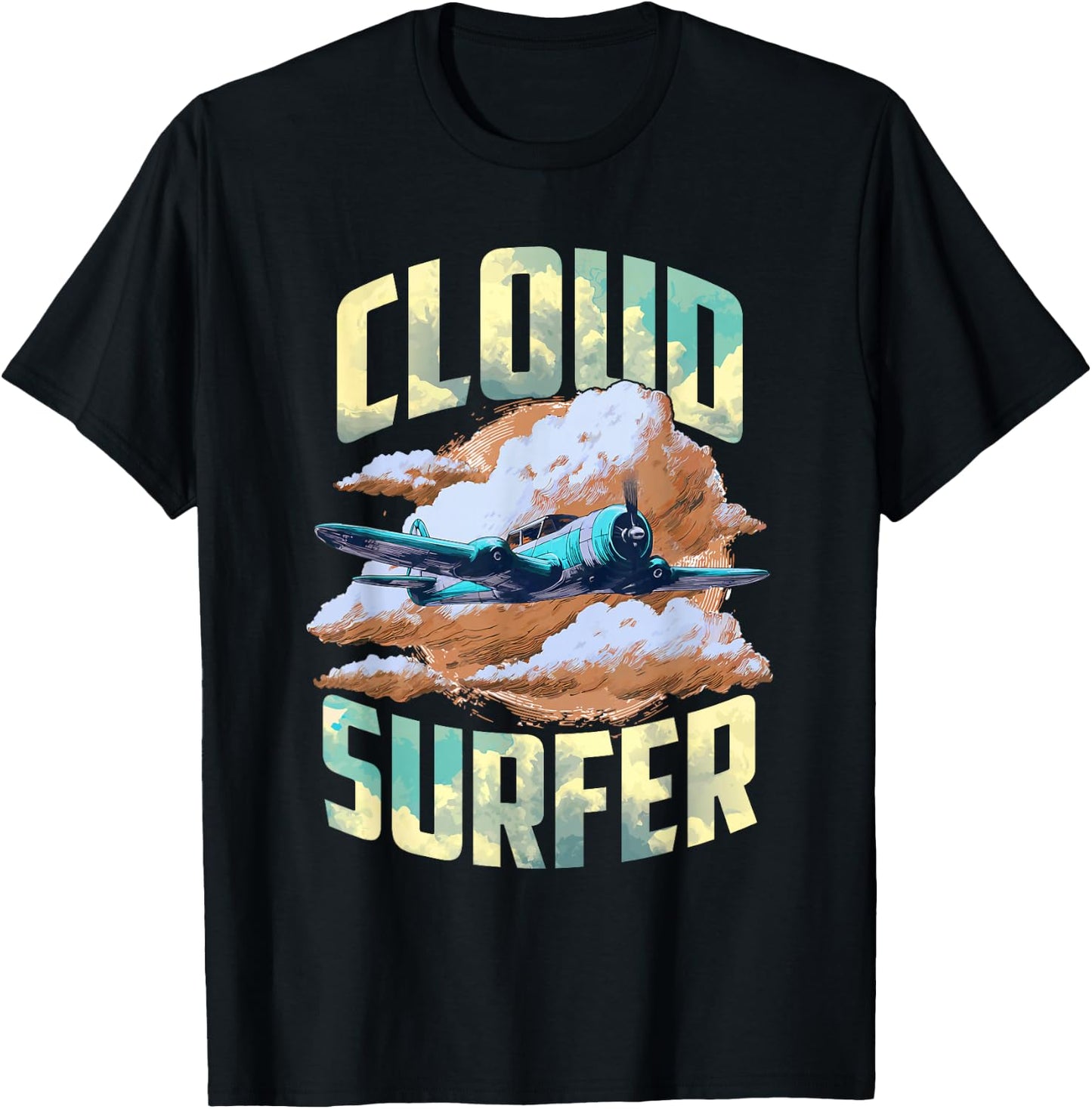 Cloud Surfer T-Shirt - T-Shirt | Black