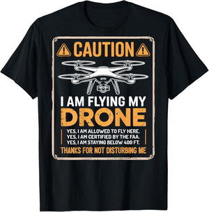 FPV Drone Racer Pilot Do Not Disturb (On Back) T-Shirt - T-Shirt | Black