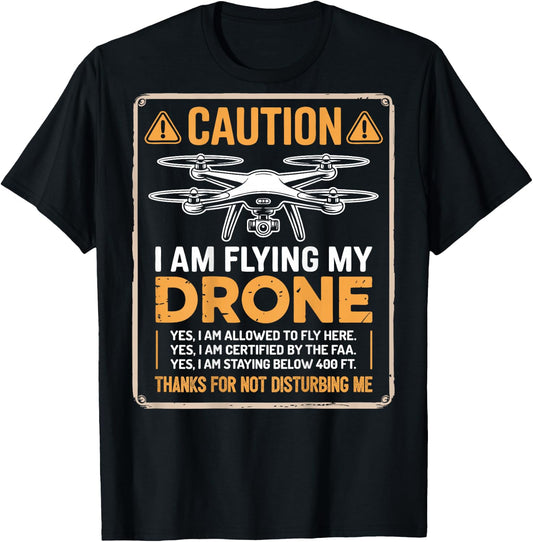 FPV Drone Racer Pilot Do Not Disturb (On Back) T-Shirt - T-Shirt | Black