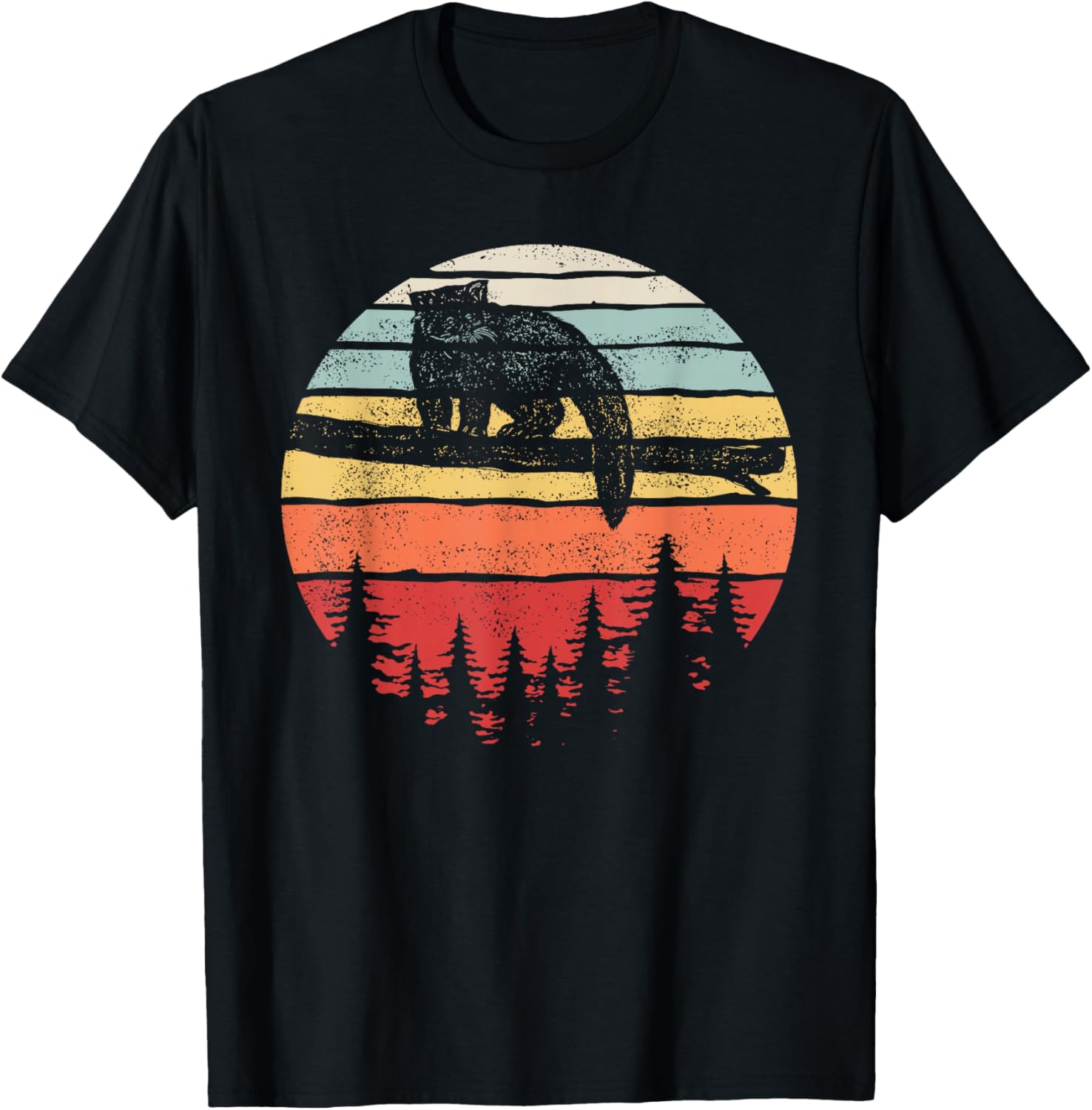 Vintage Retro Red Panda T-Shirt - T-Shirt | Black