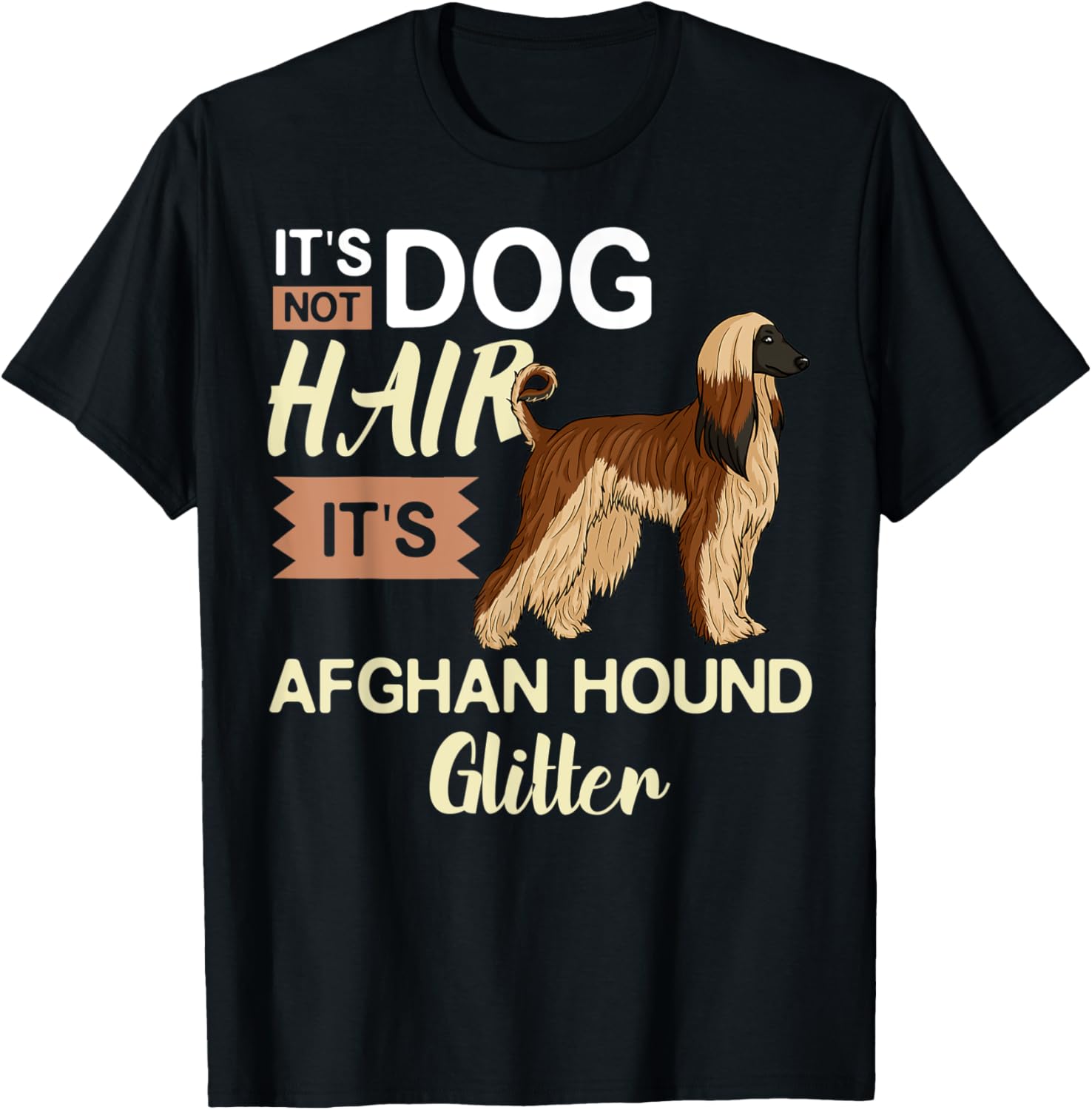 Afghan Hound Dog Gift Puppies Owner Lover T-Shirt - T-Shirt | Black