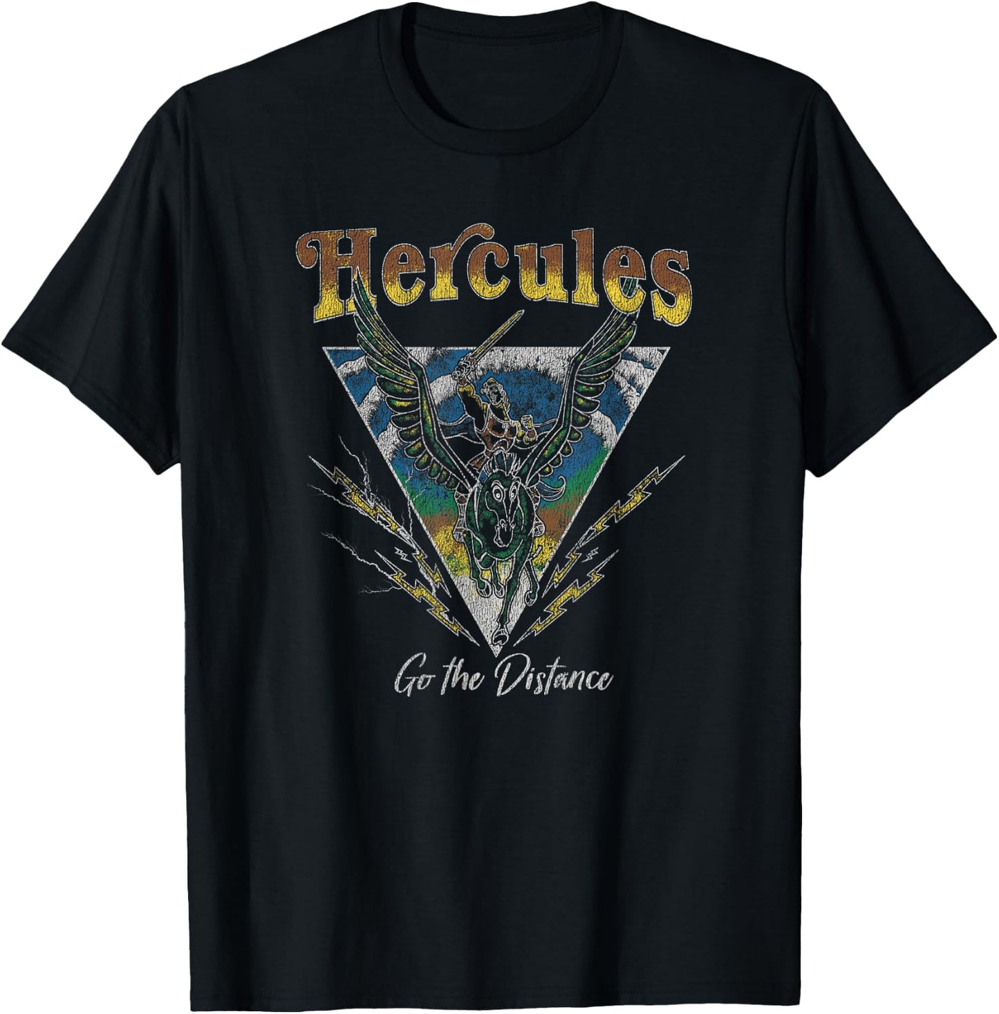 Disney Hercules Vintage Concert Go The Distance T-Shirt - T-Shirt | Black