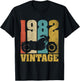 43rd Birthday Motorcycle Dad Biker Gift Vintage 1982 T-Shirt - T-Shirt | Black