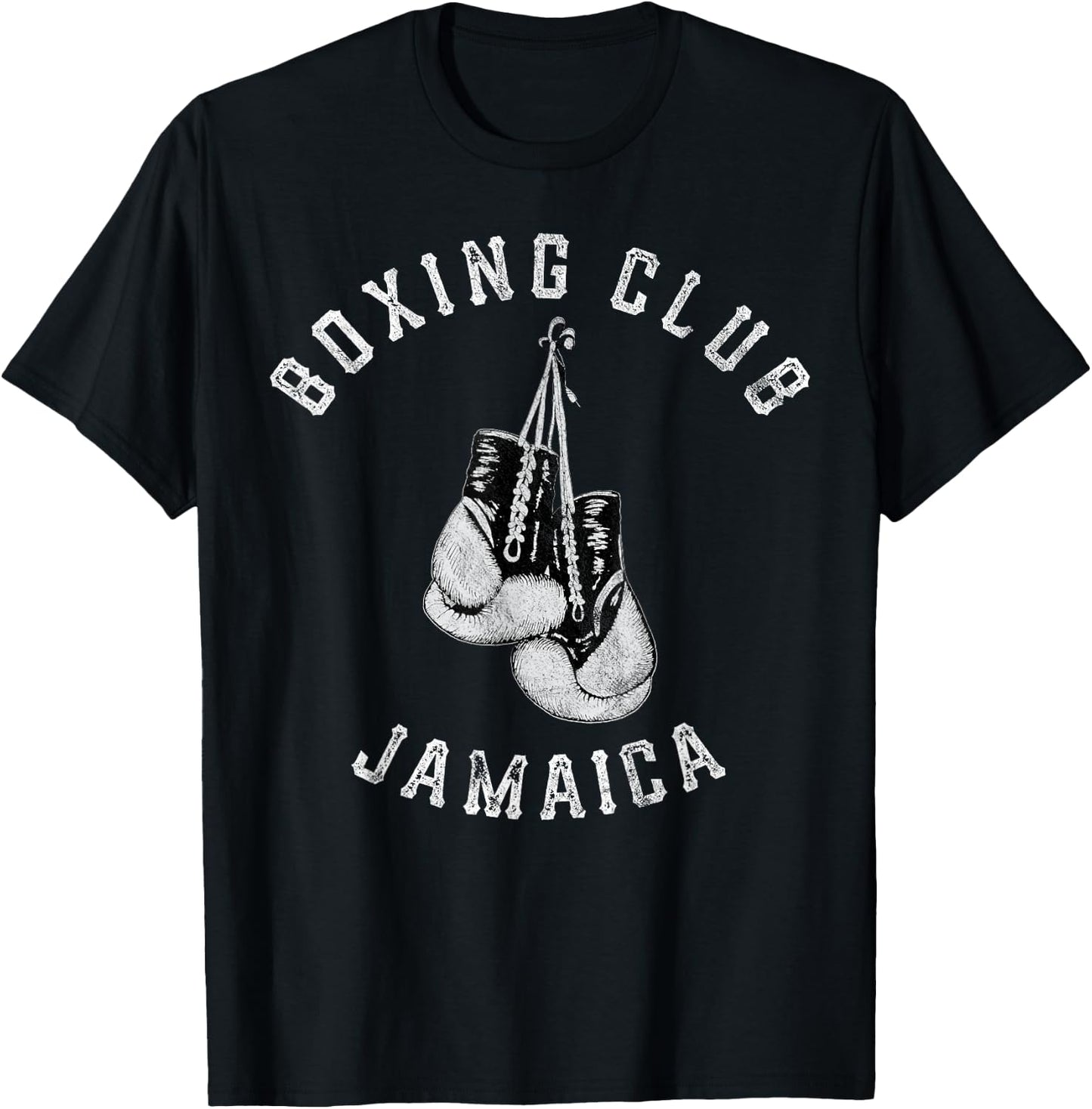 Boxing Club Jamaica Gloves Fighter T-Shirt - T-Shirt | Black