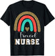 Travel Nurse Leopard Funny RN Transport Travel Nursing T-Shirt - T-Shirt | Black