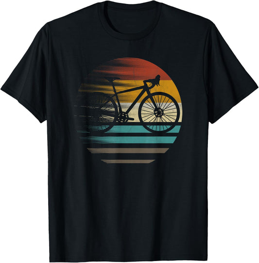 Gravelbike gravel bike gift retro vintage T-Shirt - T-Shirt | Black