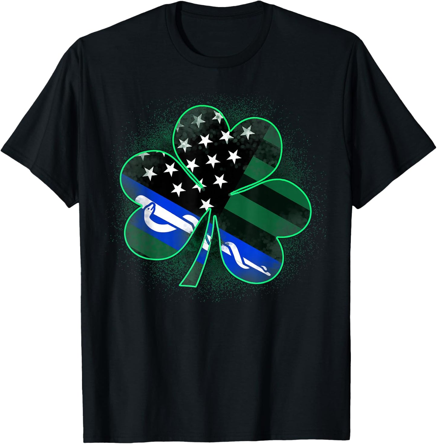 EMS and EMT St Patrick's Day Clover T-Shirt - T-Shirt | Black