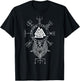 Norse Symbol - Celtic Compass Vegvisir - Viking Valknut Short Sleeve T-Shirt - T-Shirt | Black