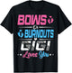 Burnouts Or Bows Gender Reveal Party Announcement Gigi T-Shirt - T-Shirt | Black