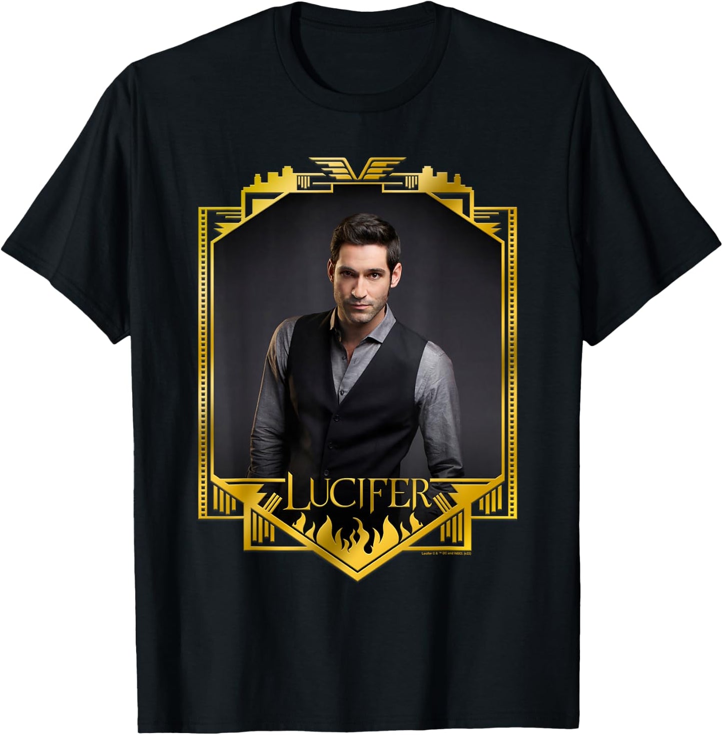 Lucifer Morningstar, The Devil Himself T-Shirt - T-Shirt | Black