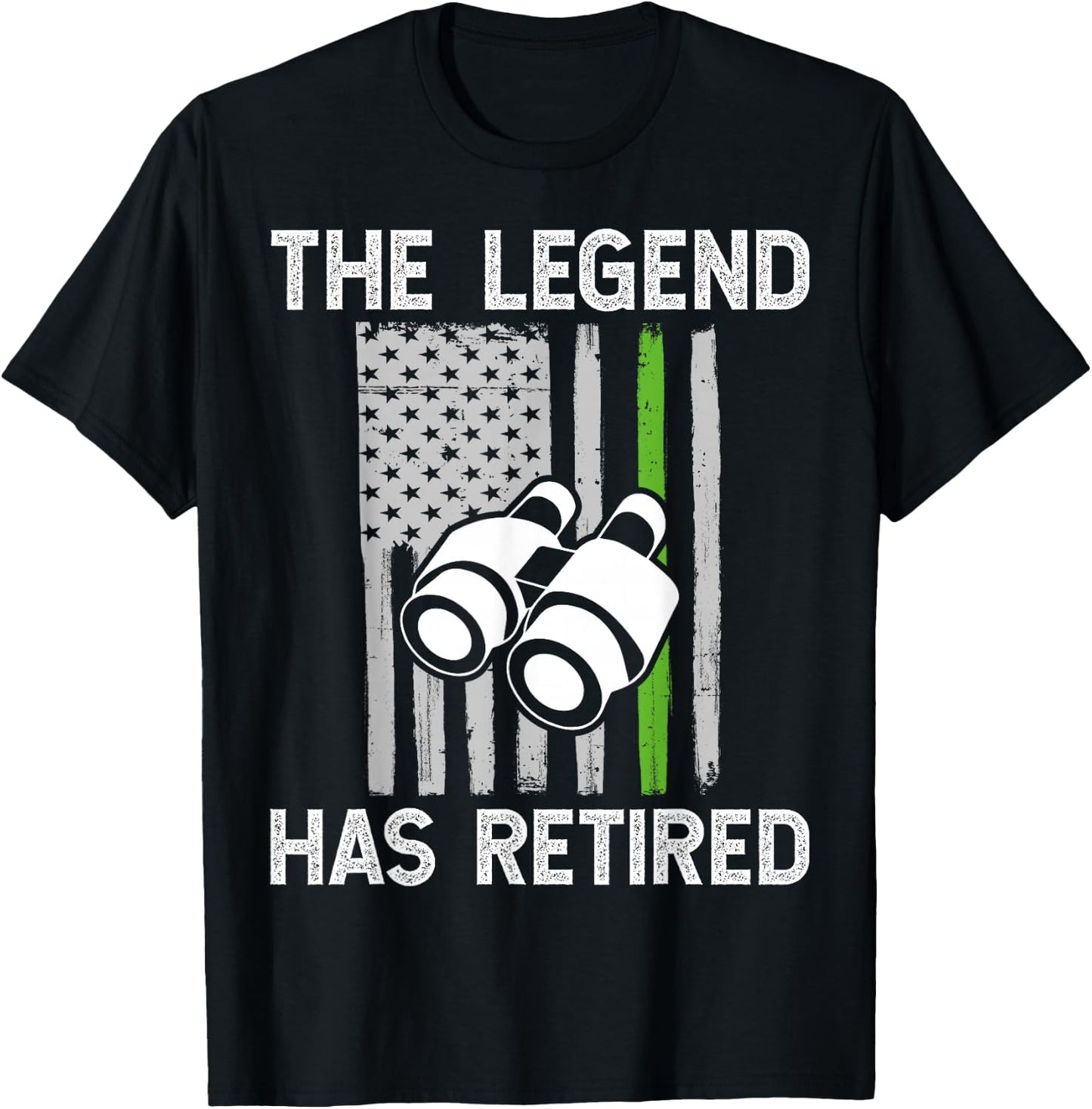 Retired Border Patrol Agent USA Flag T-Shirt - T-Shirt | Black