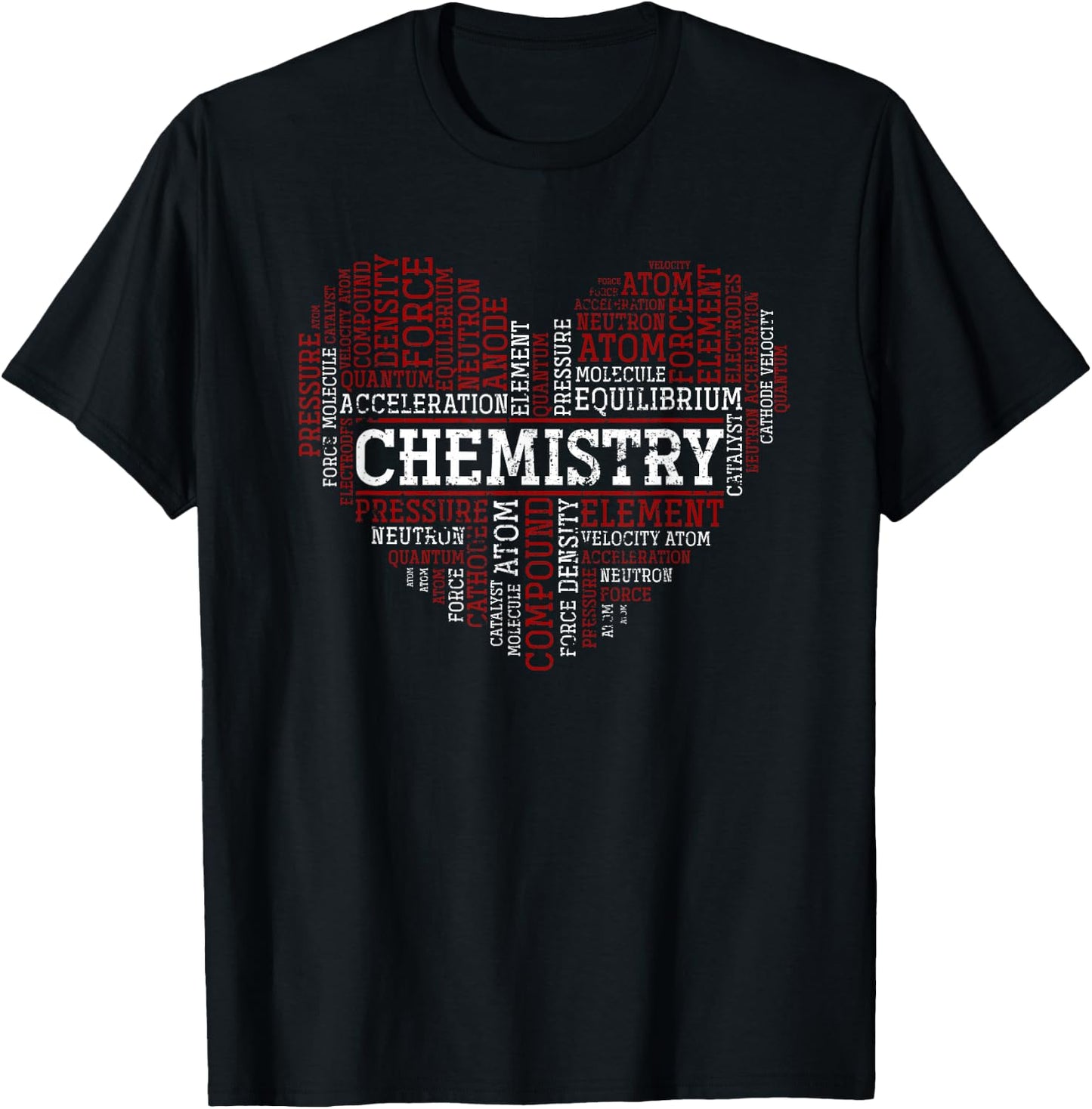 Chemist Heart Gift Valentine's Day Chemistry T-Shirt - T-Shirt | Black