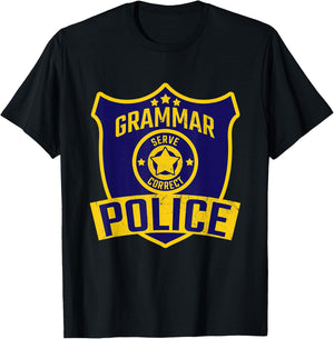 Grammar Police Costume T-Shirt - T-Shirt | Black