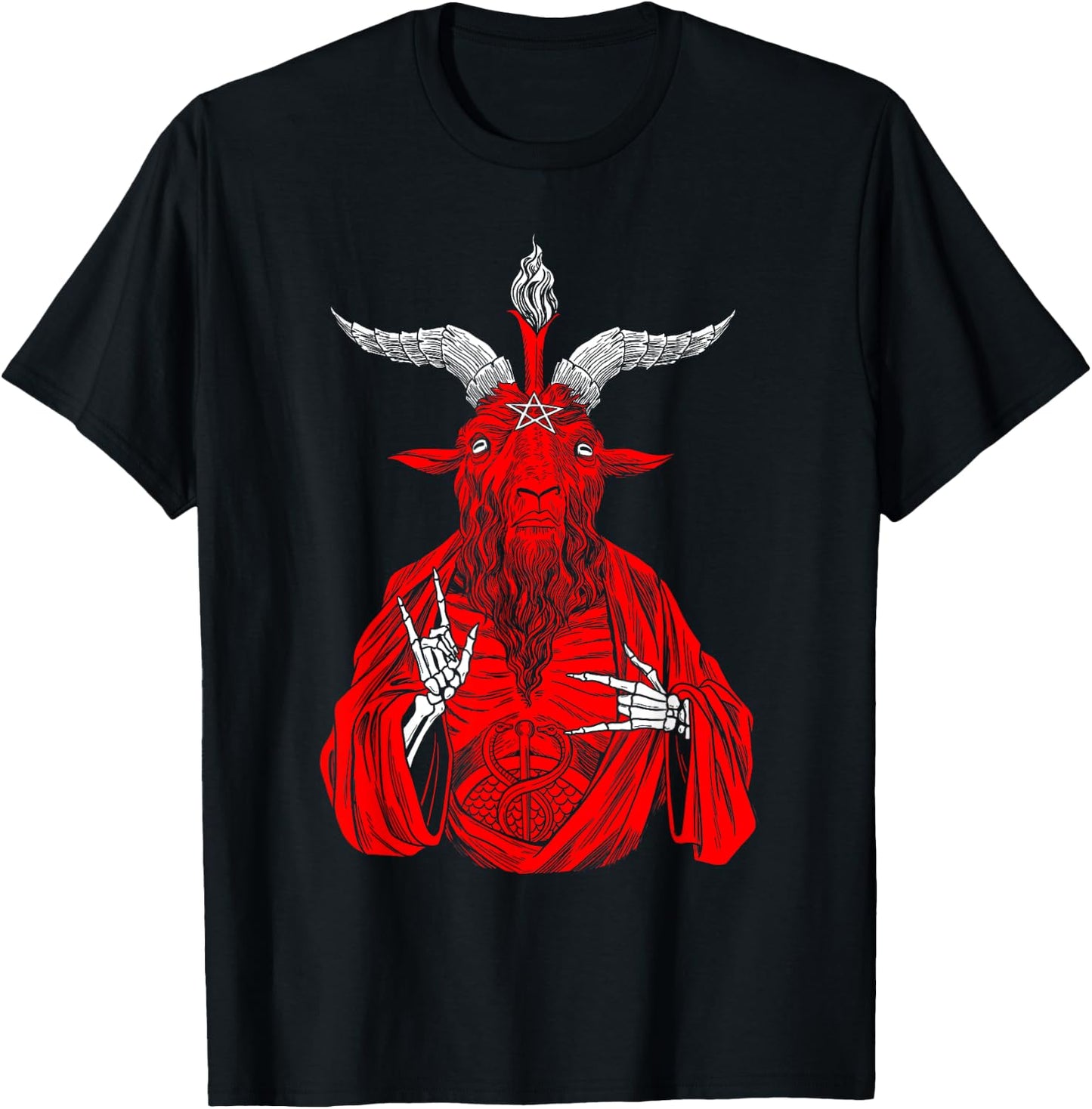 Blackcraft AntiChrist Goat Satan Baphomet shirt for Atheist T-Shirt - T-Shirt | Black